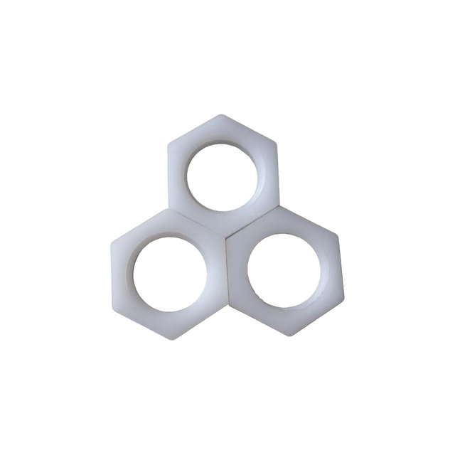 Piese prelucrate cu precizie CNC din material stoc alb de bară hexagonală POM